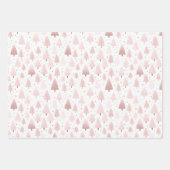  pastel roze kerst inpakpapier vel (Voorkant 3)