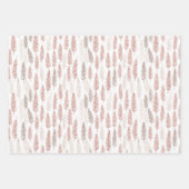  pastel roze kerst inpakpapier vel (Voorkant)