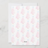 Pastel Roze Kerst Watercolor Kerstboom Feestdagenkaart (Achterkant)