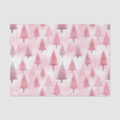 Pastel roze kerstboom Waterverf Tissuepapier (Voorkant)