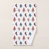 Pastel Roze kerstboomfeestdag Bad Handdoek (Handdoek)