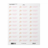 Pastel Roze Kerstengel Etiket (Full Sheet)
