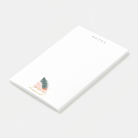 Pastel Roze kerstkledij Post-it® Notes (Schuin)