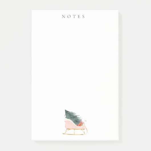 Pastel Roze kerstkledij Post-it® Notes (Voorkant)