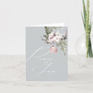 Pastel Roze kerstsierkalligrafie Feestdagen Kaart
