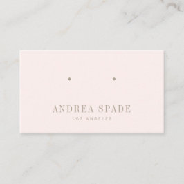 Pastel Roze klassieke en grafische juwelenkaart Visitekaartje