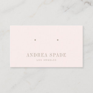 Pastel Roze klassieke en grafische juwelenkaart Visitekaartje
