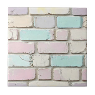 Pastel Roze Kleur Brick Patroon Tegeltje