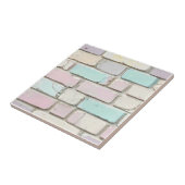 Pastel Roze Kleur Brick Patroon Tegeltje (Zijkant)