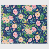 Pastel roze lentbloem cadeaupapier (Vlak)