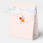 Pastel Roze met Bold Summer Poppies Bedankdoosjes (Voorkant Zijde)