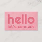 Pastel Roze Modern Minimaal Visitekaartje (Voorkant)