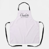 Pastel Roze Monogram Schort – Minimalistisch Ontwe (Voorkant)