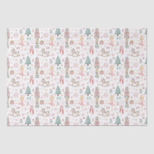 Pastel Roze Notenkraker Kerstballet Decoupage Tissuepapier