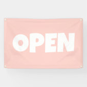 Pastel Roze OPEN Banner (Horizontaal)