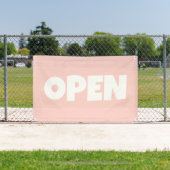 Pastel Roze OPEN Banner (Insitu)