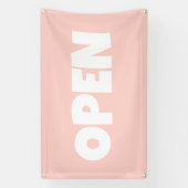 Pastel Roze OPEN Banner (Verticaal)