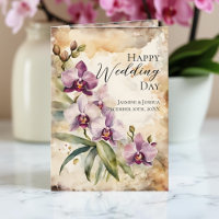 Pastel Roze Orchidee Bloesems Watercolor Bruiloft