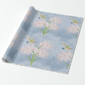 Pastel Roze Orchideeën Bloemen Cadeaupapier (Uitgerold)