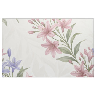 Pastel Roze Paarse Lelie Naadloze Bloemstof Pat Stof