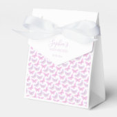 Pastel Roze Paarse Vlinder Script Baby shower Bedankdoosjes (Voorkant Zijde)