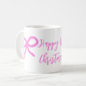 Pastel roze paarse vrolijke 1e Kerstboog naam da Koffiemok (Voorkant links)