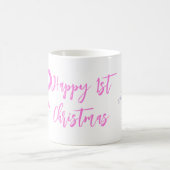Pastel roze paarse vrolijke 1e Kerstboog naam da Koffiemok (Center)