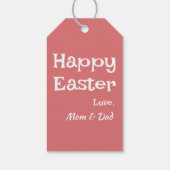 Pastel Roze Paaspatroon Cadeaulabel (Achterkant)