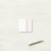 Pastel Roze Patchwork Onderzetter Post-it® Notes (Op bureau)