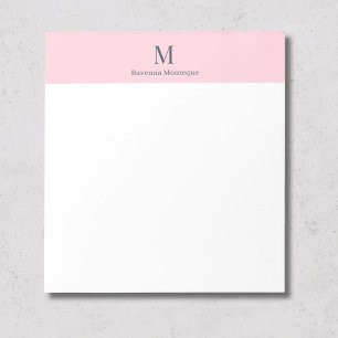 Pastel Roze Persoonlijke Naam Notitieblok