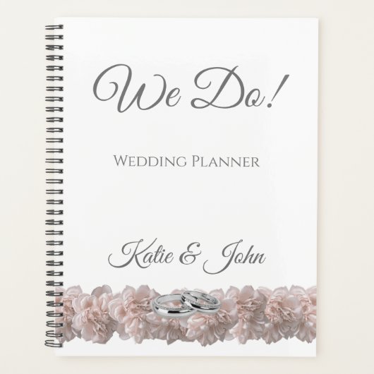 Pastel roze pioen dromen- Wedding-Planner Planner (Voorkant)