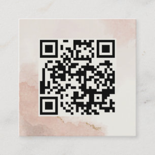 Pastel roze QR-code minimalistisch beeld Vierkante Visitekaartje