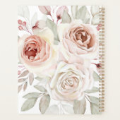 Pastel Roze Romantisch Roos Bewerkbare Wedding Pla Planner (Achterkant)
