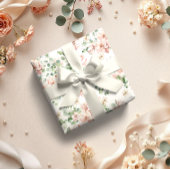 Pastel Roze Roos Bruidsboeket Cadeaupapier