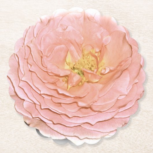 Pastel Roze Rose Onderzetter (Voorkant)