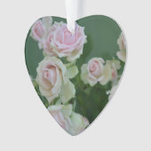 Pastel roze rozen ornament (voorkant)