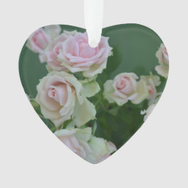 Pastel roze rozen ornament