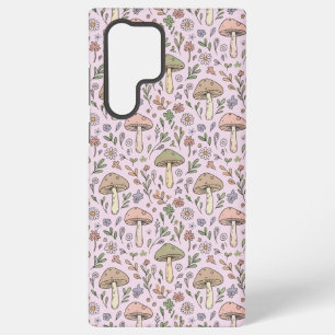 Pastel Roze Schimmel Cottagecore Naadloos Patroon Samsung Galaxy Hoesje