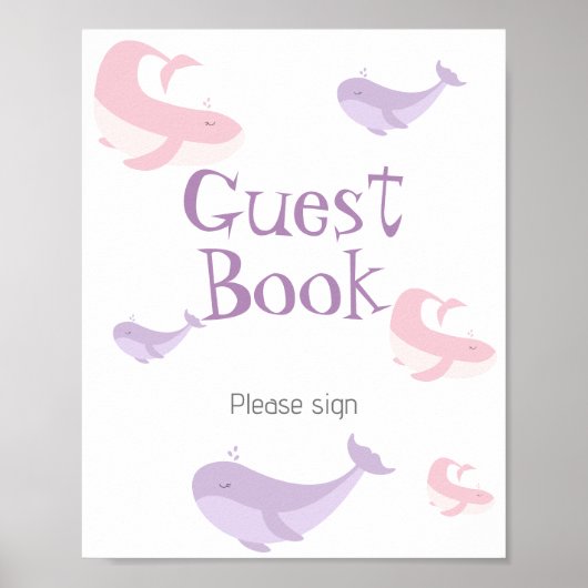 Pastel Roze Sering Gastboek Poster (Voorkant)