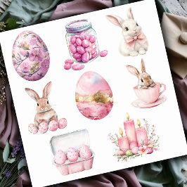 Pastel Roze Set 1 Pasen Sticker