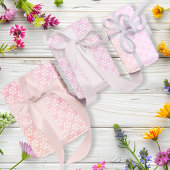 Pastel roze set van 3 inpakpapier vel