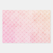 Pastel roze set van 3 inpakpapier vel (Voorkant 2)