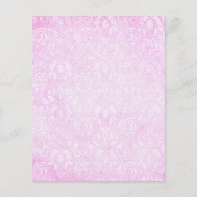 Pastel Roze Shabby Scrapbook Paper (Voorkant)