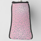 Pastel Roze Silver Leopard Print Golfheadcover (Draai 90)