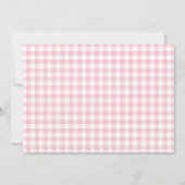 Pastel Roze Small Gingham Whimsical Calligrafie Notitiekaartje (Achterkant)