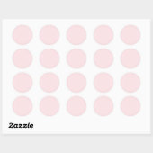Pastel roze Snoepjes strepen. Ronde Sticker (Vel)