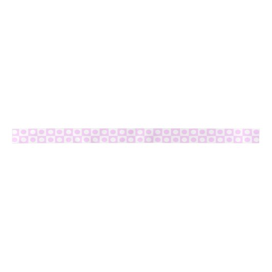 Pastel roze Stippen en viaarpatroon Lint (Voorkant)