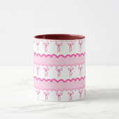 Pastel Roze Strik Seamloos Patroon – Mooie Estheti Mok (Midden)