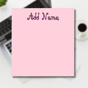 Pastel Roze Unieke Gepersonaliseerde Leraar Gesche Notitieblok