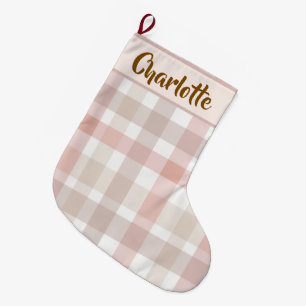Pastel Roze Vakantie Plaid   Kerstsok